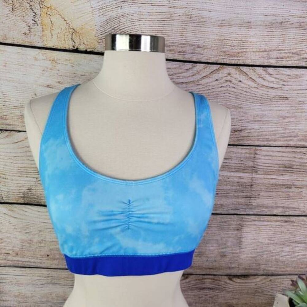 Hollister Women's‎ Tie Dye Scoop Neck Tie Dye Sports Bra Athleisure Blue Large